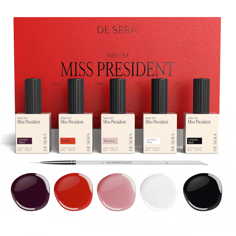 De Sera Gellak Kleuren Set Classic - 10ML - UV Gel Nagellak - Gelnagels Gel Lak - Gellac Nagels - Nagellakset Red/Black/White - Series No. 4 - Miss President